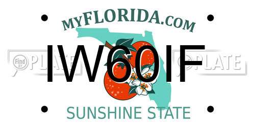 IW60IF Florida License Plate