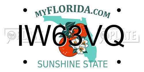 IW63VQ Florida License Plate