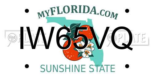 IW65VQ Florida License Plate