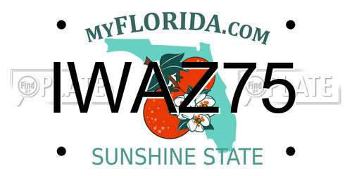 IWAZ75 Florida License Plate