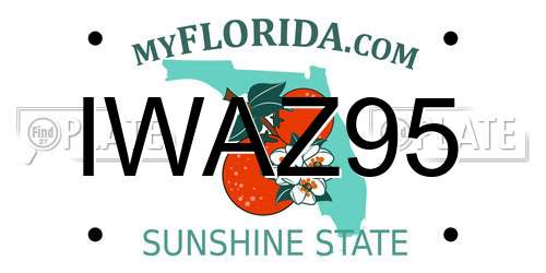 IWAZ95 Florida License Plate