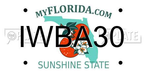 IWBA30 Florida License Plate