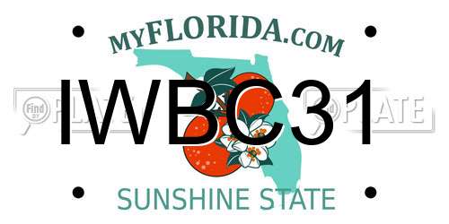 IWBC31 Florida License Plate