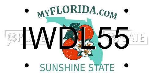 IWDL55 Florida License Plate