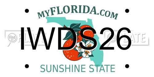IWDS26 Florida License Plate