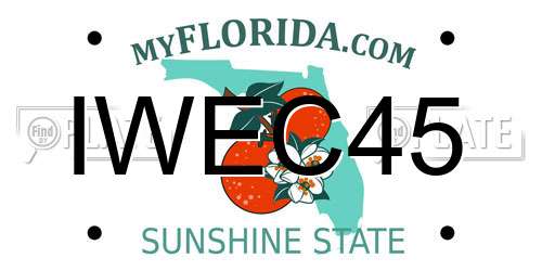 IWEC45 Florida License Plate