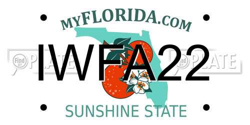IWFA22 Florida License Plate