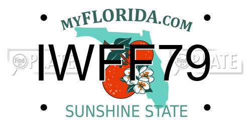 IWFF79 Florida License Plate