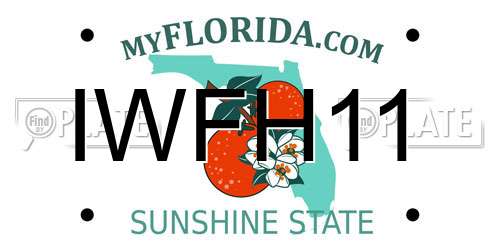 IWFH11 Florida License Plate