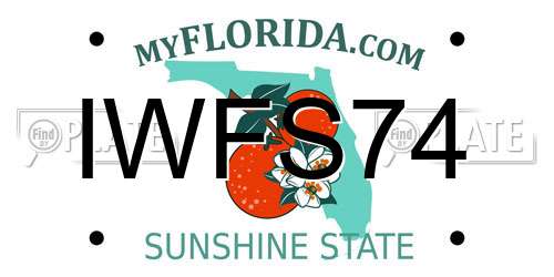 IWFS74 Florida License Plate