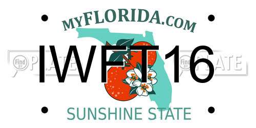 IWFT16 Florida License Plate