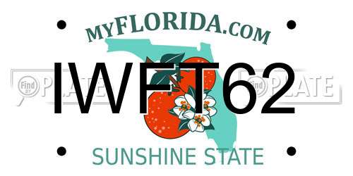 IWFT62 Florida License Plate
