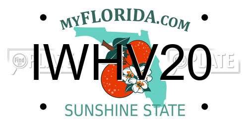IWHV20 Florida License Plate