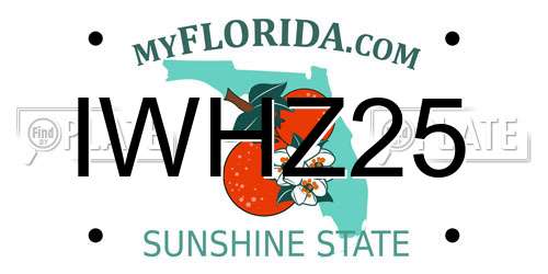 IWHZ25 Florida License Plate
