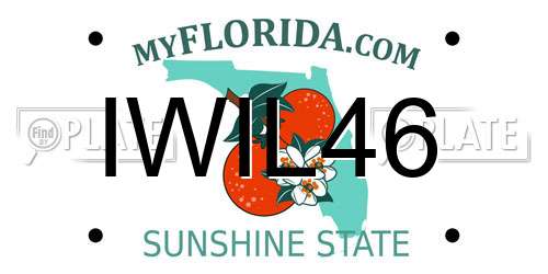 IWIL46 Florida License Plate