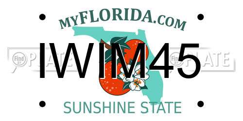 IWIM45 Florida License Plate