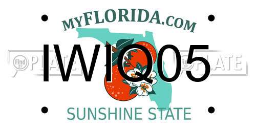 IWIQ05 Florida License Plate