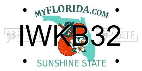 IWKB32 Florida License Plate
