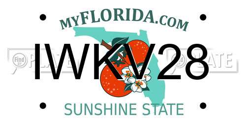IWKV28 Florida License Plate