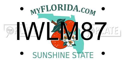 IWLM87 Florida License Plate