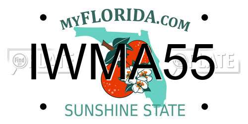 IWMA55 Florida License Plate