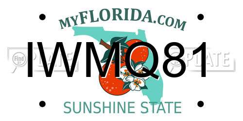 IWMQ81 Florida License Plate