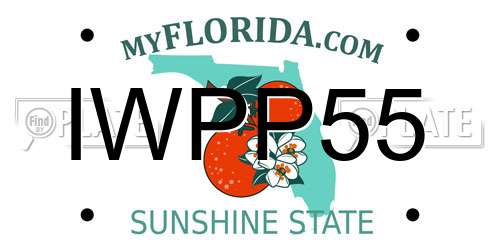 IWPP55 Florida License Plate