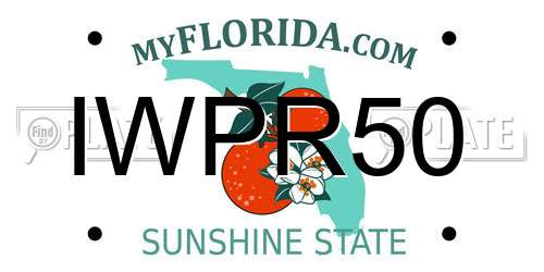 IWPR50 Florida License Plate