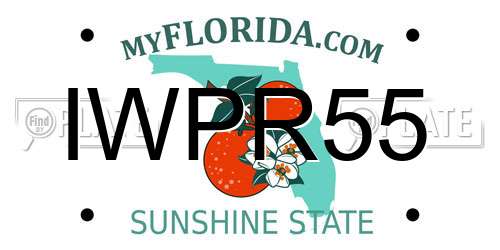 IWPR55 Florida License Plate