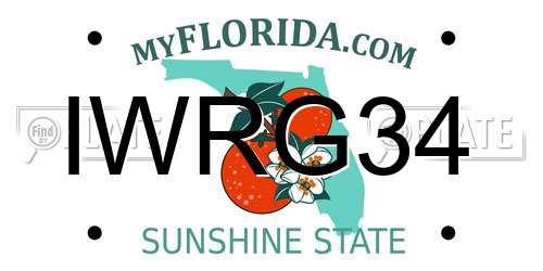 IWRG34 Florida License Plate