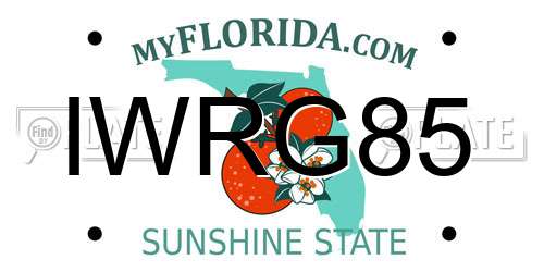 IWRG85 Florida License Plate
