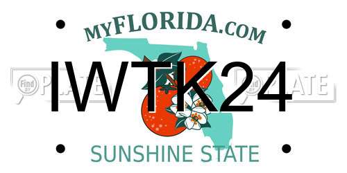 IWTK24 Florida License Plate