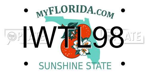 IWTL98 Florida License Plate
