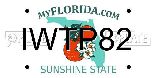 IWTP82 Florida License Plate