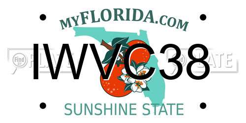 IWVC38 Florida License Plate