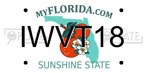 IWVT18 Florida License Plate