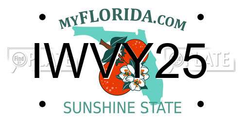 IWVY25 Florida License Plate