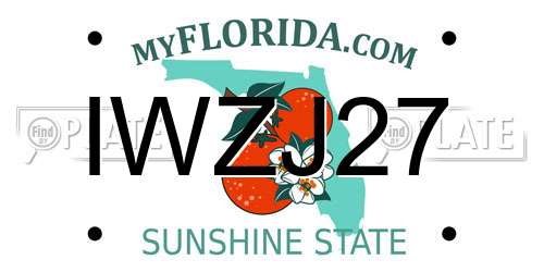 IWZJ27 Florida License Plate