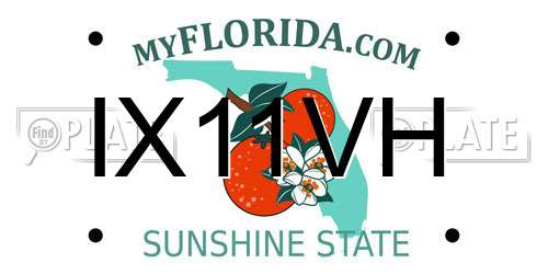 IX11VH Florida License Plate