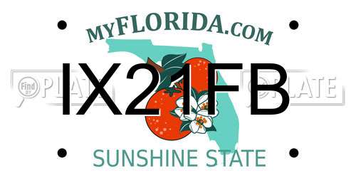 IX21FB Florida License Plate