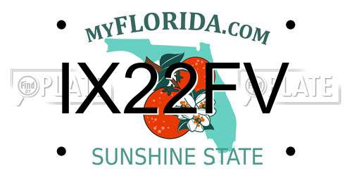 IX22FV Florida License Plate