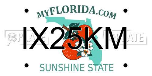 IX25KM Florida License Plate
