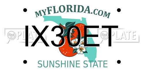 IX30ET Florida License Plate
