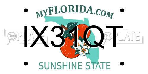 IX31QT Florida License Plate
