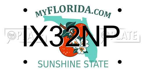 IX32NP Florida License Plate