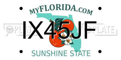 IX45JF Florida License Plate
