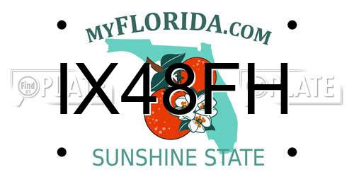 IX48FH Florida License Plate