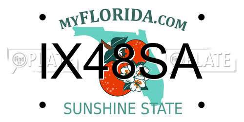 IX48SA Florida License Plate
