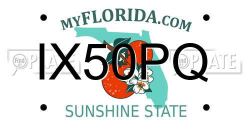 IX50PQ Florida License Plate