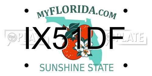 IX51DF Florida License Plate